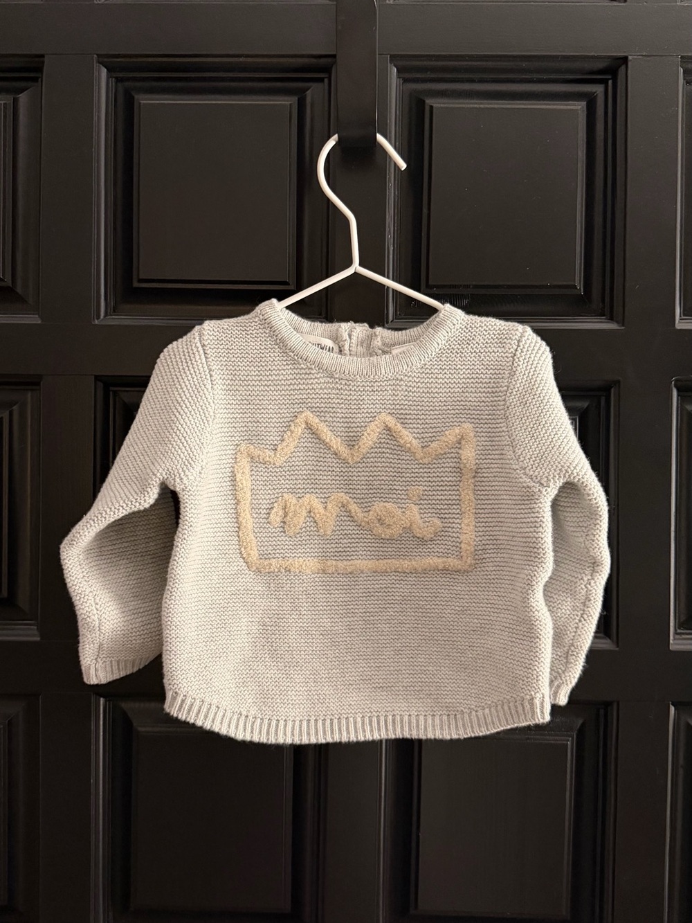Infant 9-12m Zara ‘moi’ king knit sweater
